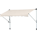 Tenda da Sole Avvolgibile 4x1,2m Autoportante Bianca-1