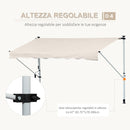 Tenda da Sole Avvolgibile 4x1,2m Autoportante Bianca-7