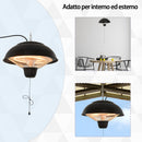 Stufa da Esterno Lampada Riscaldante Elettrica a Sospensione Led 1500W -6