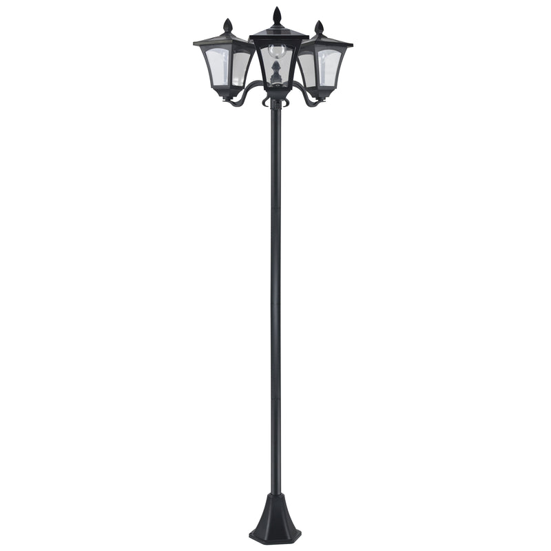 Lampione da Giardino Led a Energia Solare Nero 182.5 cm -1