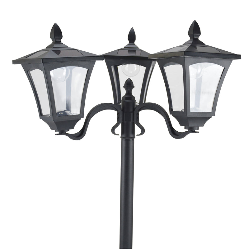 Lampione da Giardino Led a Energia Solare Nero 182.5 cm -3