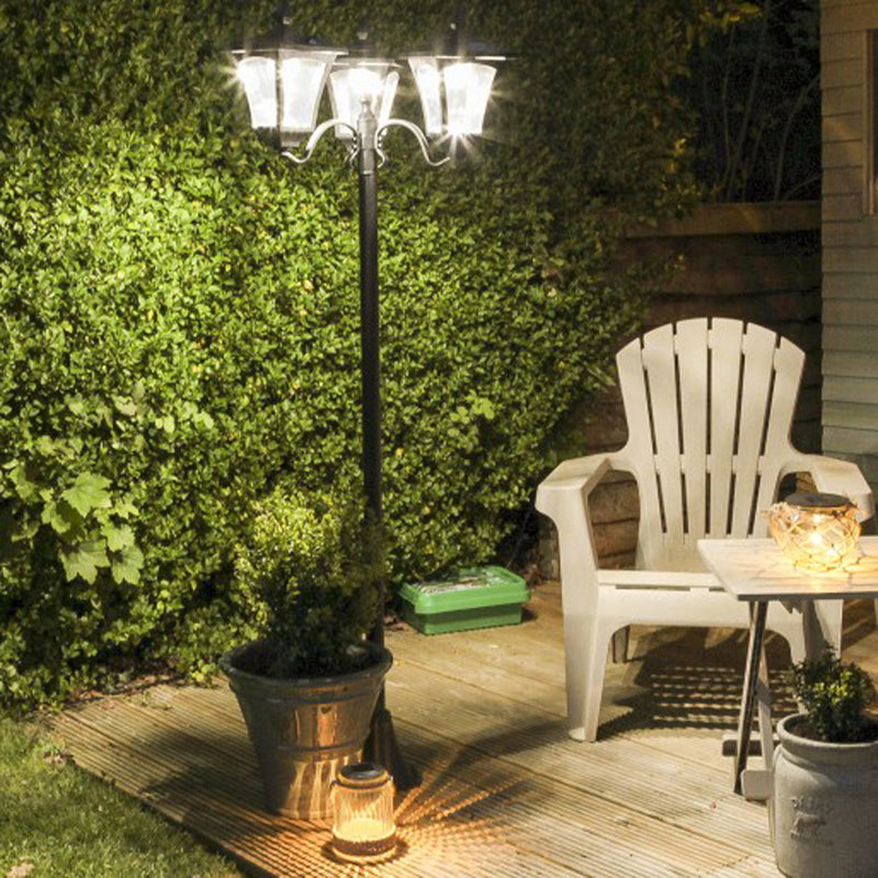 Lampione da Giardino Led a Energia Solare Nero 182.5 cm -4