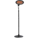 Lampada Riscaldante Radiatore per Esterni 2000W Nero 180-210 cm -1