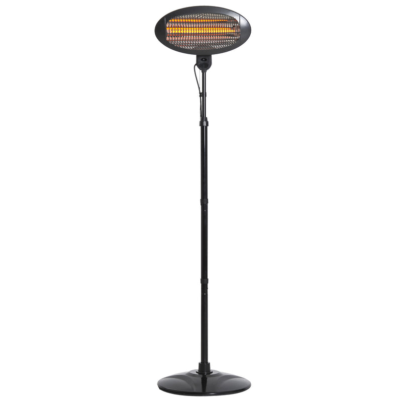 Lampada Riscaldante Radiatore per Esterni 2000W Nero 180-210 cm -6