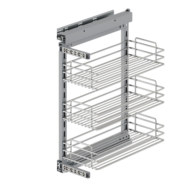 Carrello Estraibile per Moduli Inferiori Cucina da 300 a 480 mm in Acciaio Emuca Brillo Cromato prezzo