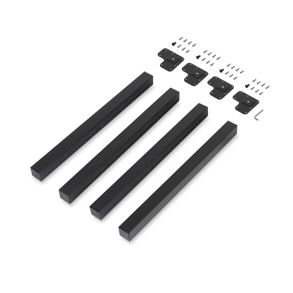 Set 4 Gambe Tavolo 50x50 mm in Acciaio Emuca Nero sconto