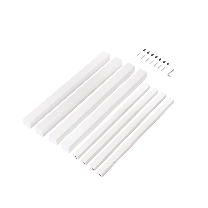 Set Struttura e Gambe Tavolo 750x750 mm in Acciaio Emuca Bianco-1