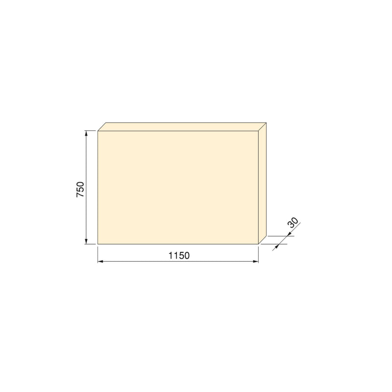 Piano D’Appoggio per Tavoli 1150x750 mm in Legno Emuca Rovere-2