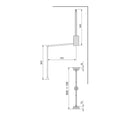 Appendiabiti Estensibile per Armadio da 830 a 1150 mm in Acciaio e Tecnoplastica Emuca Pietra-2