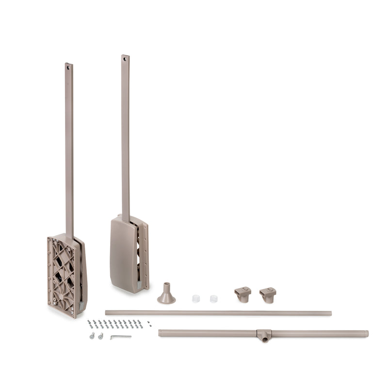 Appendiabiti Estensibile per Armadio da 830 a 1150 mm in Acciaio e Tecnoplastica Emuca Pietra-8