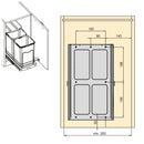 Pattumiera da Cucina ad Estrazione 2x 12 L in Acciaio Emuca -4