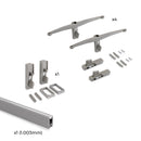 Kit Supporti per Mensole e Appendiabiti in Legno e Alluminio Emuca Zero Grigio Pietra-6