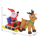 Babbo Natale Gonfiabile con LED per Interni ed Esterni 152x72x122 cm -4