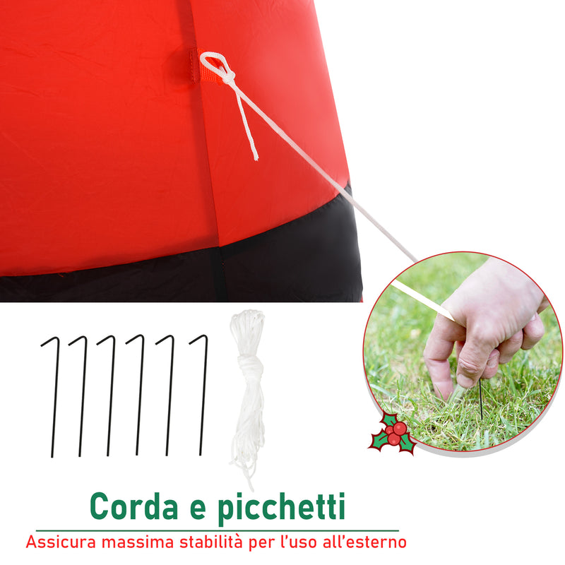 Babbo Natale Gonfiabile H245 cm con Luci a LED -7