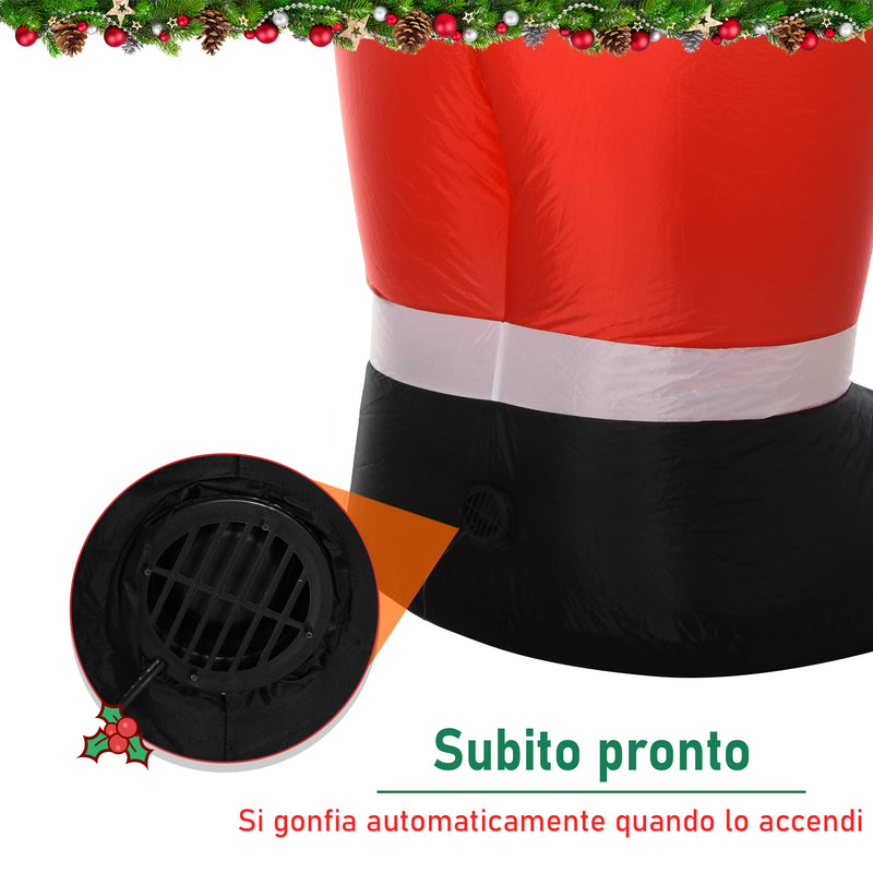 Babbo Natale Gonfiabile H245 cm con Luci a LED -8