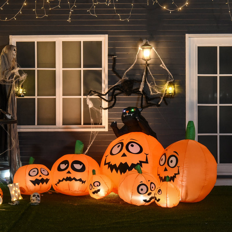 Zucche di Halloween Gonfiabili 240x80x120 cm con Luci a LED -2