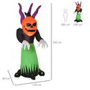 Fantasma Gonfiabile Halloween H240 cm in Poliestere 190D Impermeabile-3