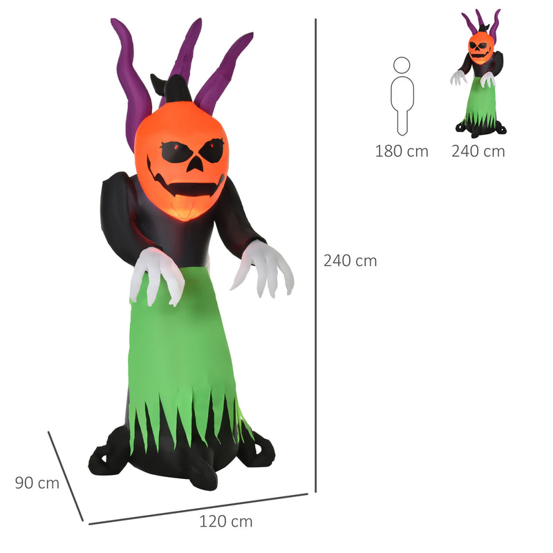 Fantasma Gonfiabile Halloween H240 cm in Poliestere 190D Impermeabile-3