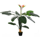 Pianta Artificiale Strelitzia Reginae H155 cm con Vaso Verde e Rosso-1