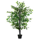 Pianta Artificiale Albero Baniano H145 cm con Vaso Verde-1