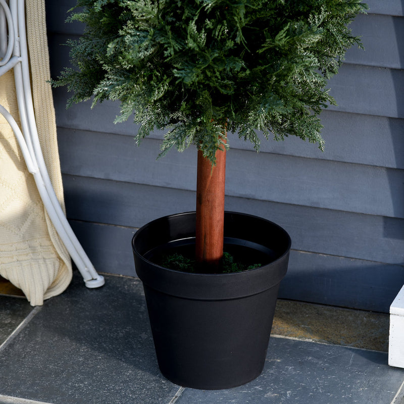 Pianta Artificiale Albero Pino H150 cm con Vaso Verde-9