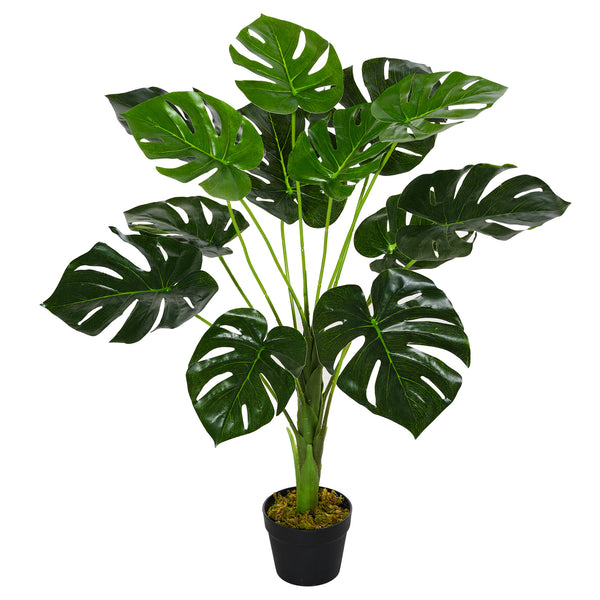 Monstera Kunstpflanze H85 cm mit grünem Topf online