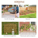 Recinzione da Giardino Estensibile 150x30x148 cm in Legno di Abete Arancione-4