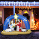 Presepe di Natale Gonfiabile 206x95x157 cm con Luci LED-2