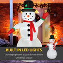 Pupazzo di Neve Gonfiabile 159x95x243 cm con Luci LED-5