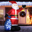 Babbo Natale Gonfiabile Luminoso 146x77x238 cm con  Luci LED-9