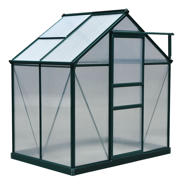 Gewächshaus für Pflanzen 190 x 132 x 201 cm aus grünem Anti-UV-Polycarbonat sconto