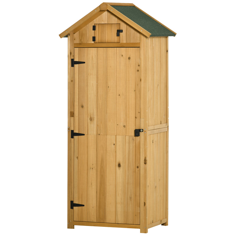 Casetta Box da Giardino Porta Utensili 77x54,2x179 cm in Legno Impermeabile Giallo-1