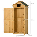 Casetta Box da Giardino Porta Utensili 77x54,2x179 cm in Legno Impermeabile Giallo-3