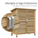 Armadio Porta Attrezzi da Giardino 87x46,5x96,5 cm in Legno di Abete-4