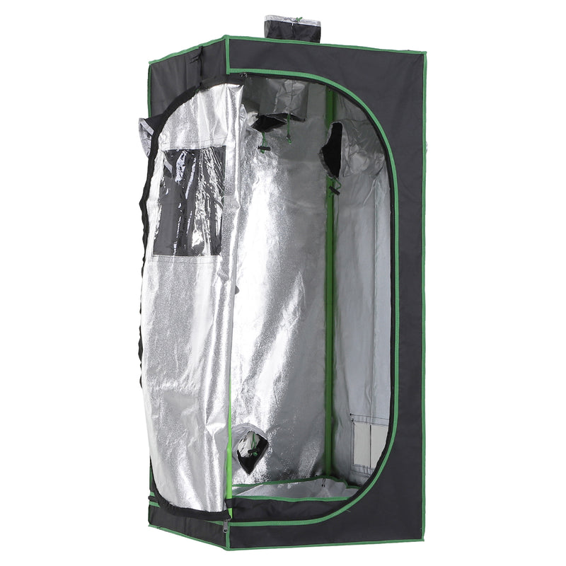 Tenda Coltivazione Idroponica Grow Box 60x60x140 cm con Cerniere Luci Illuminazione  Mylar-1