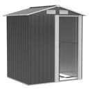 Casetta Box da Giardino Porta Utensili 152x132x188 cm in Acciaio Grigio-1