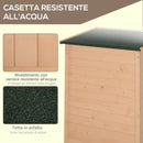 Casetta Box da Giardino in Legno di Abete 75x56x115 cm -5