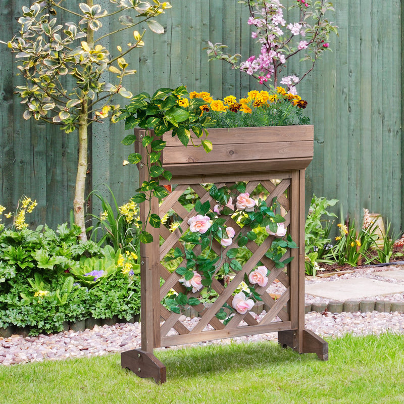 Fioriera da Giardino 68x30x85,5 cm in Legno -2