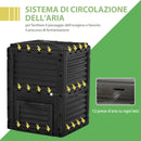 Compostiera da Giardino 300 litri Composter Nero-4