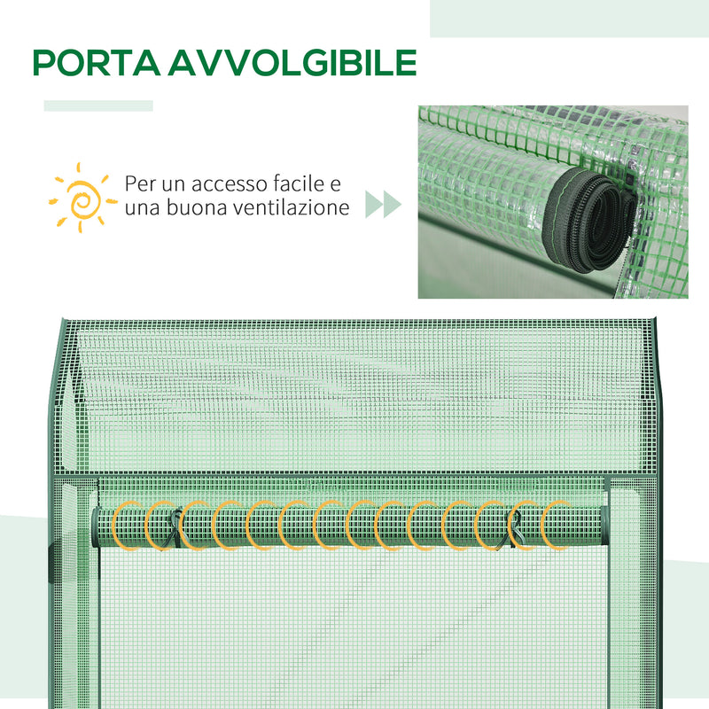 Serra da Balcone Verticale 100x51x170 cm in Polietilene Verde-5