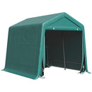 Tendone Garage per Auto Attrezzi 240x200x202 cm in Metallo e Tessuto Polietilene Verde-1