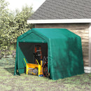 Tendone Garage per Auto Attrezzi 240x200x202 cm in Metallo e Tessuto Polietilene Verde-2