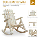 Sedia a Dondolo da Giardino in Legno 66x96x98 cm  Vermont-6