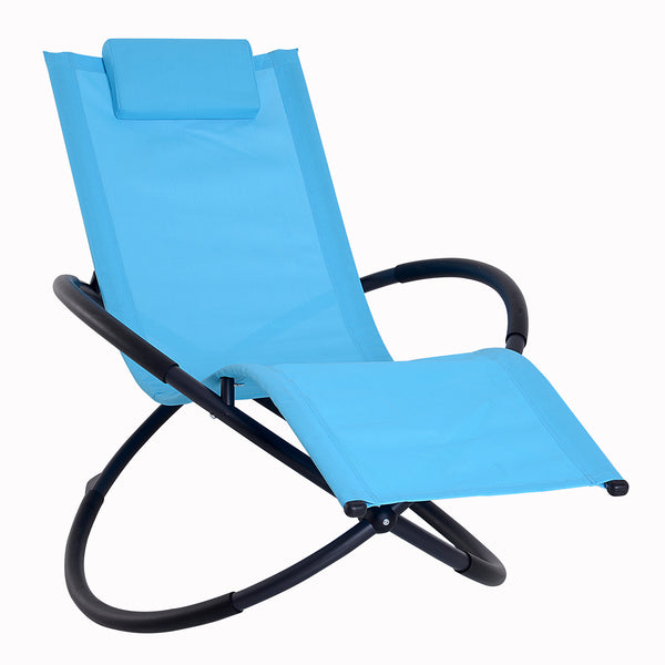online Moderner Gartenschaukelstuhl aus blauem Textilene 154x80x84 cm