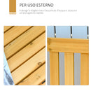 Panchina 2 Posti a Dondolo da Giardino 124x76x95 cm in  Legno-6