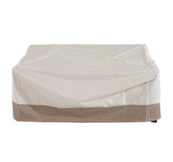 Telo Copertura per Mobili da Giardino in Tessuto Oxford Crema e Marrone 152x87x59/79 cm -1