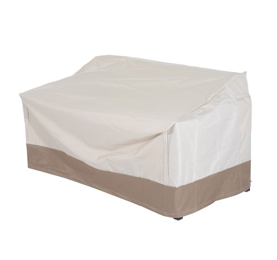 Telo Copertura per Mobili da Giardino in Tessuto Oxford Crema e Marrone 152x87x59/79 cm -5