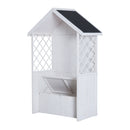 Casetta Box da Giardino in Legno Bianco 141x76x225 cm -7