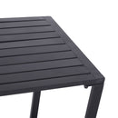 Set da Picnic Tavolo con Panche in Metallo Nero 110x55x70 cm -5