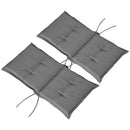 Set 2 Cuscini per Serdie da Giardino 100x48 cm con Schienale Alto in Poliestere Grigio Scuro-4